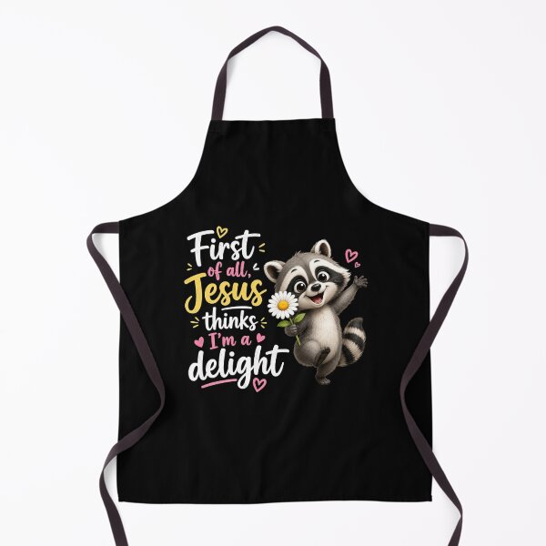 Item preview, First of All Jesus Thinks I am a Delight Christian Raccoon Retro Sublimation Graphic designed and sold by Keingdesign.