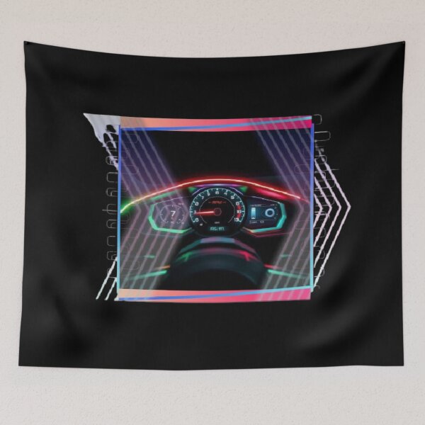 Item preview, Neon Glowing Car Dashboard Speedometer and RPM Gauge art. designed and sold by Tama-sirth.