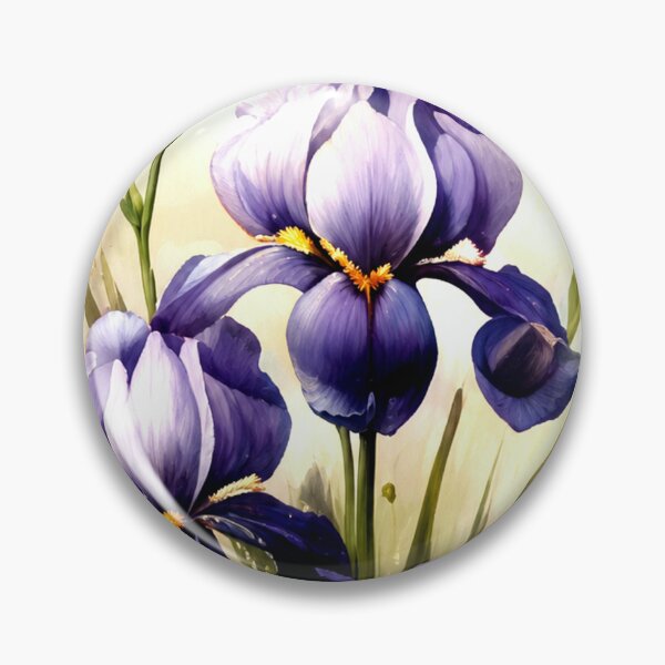 Item preview, Purple Iris Garden Botanical designed and sold by ArtbyValks.