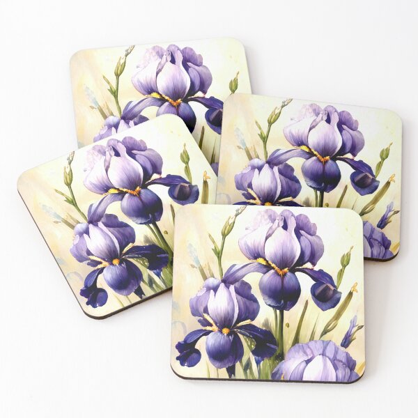 Item preview, Purple Iris Garden Botanical designed and sold by ArtbyValks.