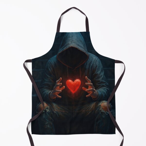 Item preview, Shadow Heart – Glowing Red Heart in Dark Urban Stairs designed and sold by Timeless Junction.