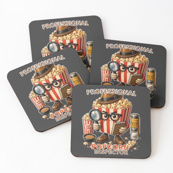 Item preview, Professional Popcorn Inspector – Funny Movie Snack Detective Design designed and sold by PXEpic.