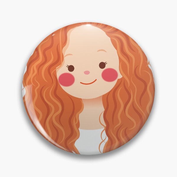 Item preview, Cute Curly Red Hair Girl Illustration | Ginger Hair Portrait Art designed and sold by PnrArtDesign.