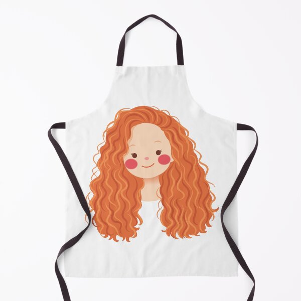 Item preview, Cute Curly Red Hair Girl Illustration | Ginger Hair Portrait Art designed and sold by PnrArtDesign.