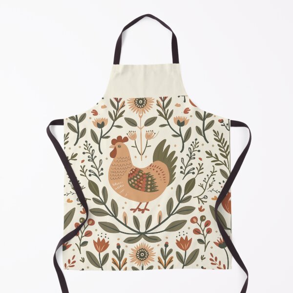 Item preview, Scandinavian Folk Art, Floral Chicken designed and sold by xiao xuans.