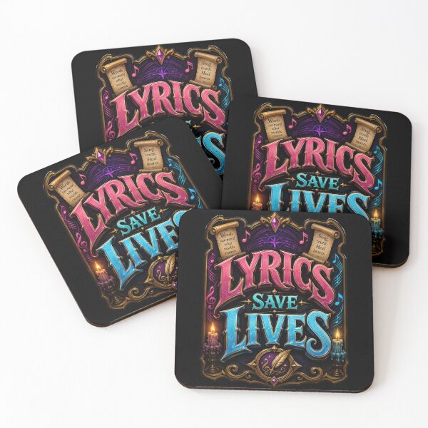 Item preview, Lyrics Save Lives Fantasy Music Poster Design  designed and sold by Sketchlegacy.