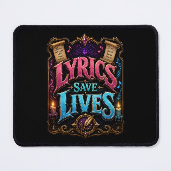 Item preview, Lyrics Save Lives Fantasy Music Poster Design designed and sold by Sketchlegacy.