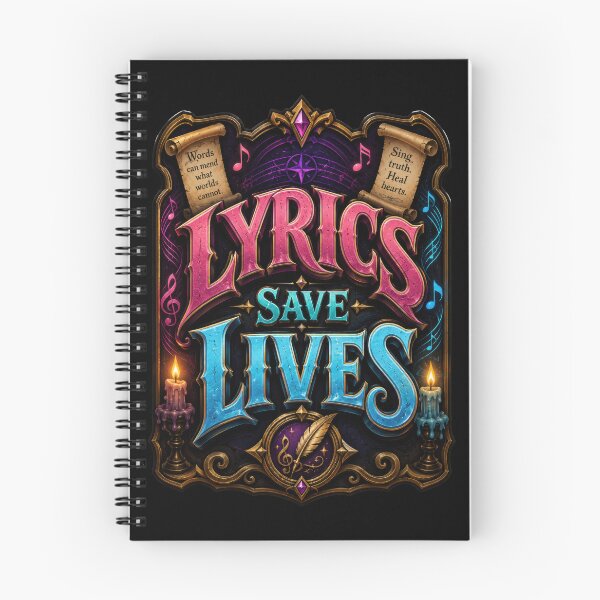 Item preview, Lyrics Save Lives Fantasy Music Poster Design  designed and sold by Sketchlegacy.
