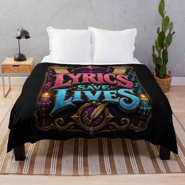 Item preview, Lyrics Save Lives Fantasy Music Poster Design designed and sold by Sketchlegacy.