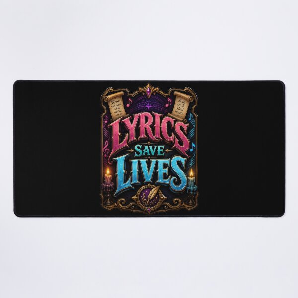 Item preview, Lyrics Save Lives Fantasy Music Poster Design  designed and sold by Sketchlegacy.