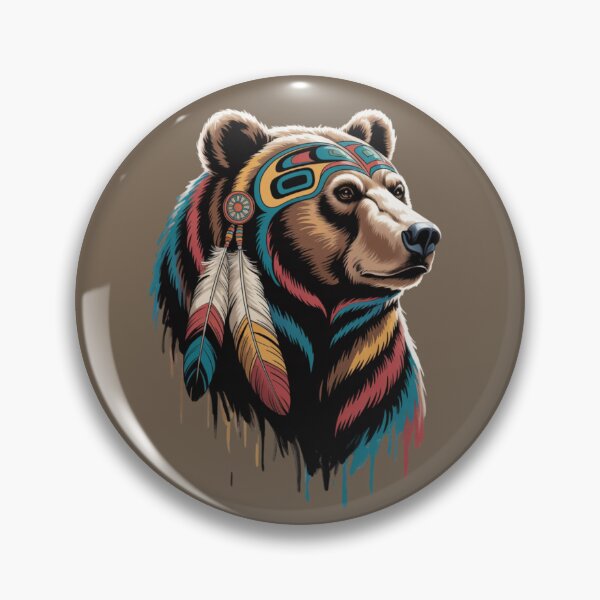 Item preview, Native American-inspired Bear designed and sold by 123ks.