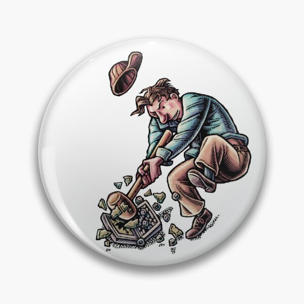 Item preview, man breaking a laptop with a big hammer designed and sold by LisaHaney.
