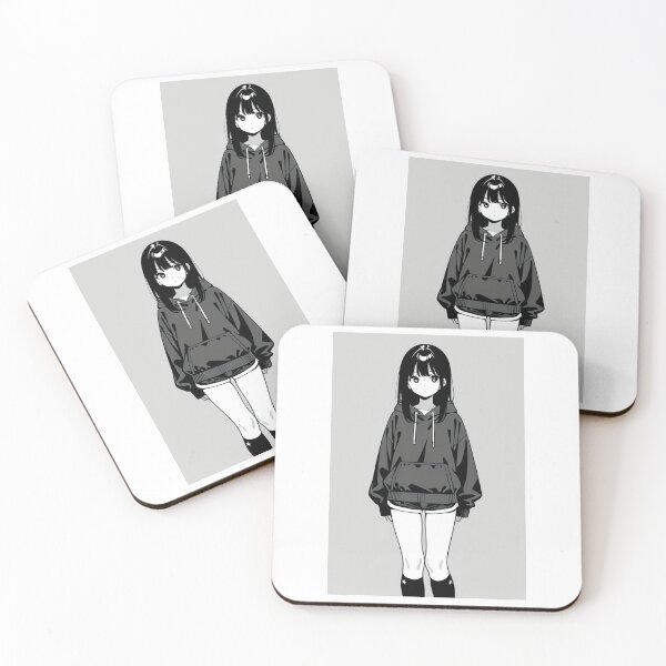 Item preview, Fashion - Woman in Black and White Hoodie Celestial Socks Anime designed and sold by AnimeShin.
