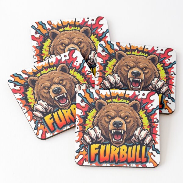 Item preview, Furbull Grizzly Bear Aggressive Sports Mascot designed and sold by mikemuchu.