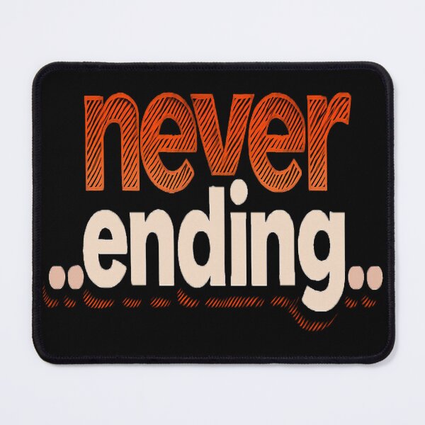 Item preview, Minimal Retro Never Ending Quote Design Featuring Orange and White Bold Typography Artwork designed and sold by ARTCREATESHOP.
