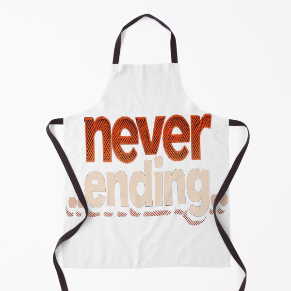 Item preview, Minimal Retro Never Ending Quote Design Featuring Orange and White Bold Typography Artwork designed and sold by ARTCREATESHOP.