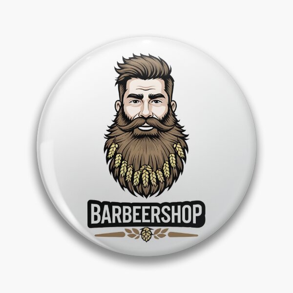Item preview, Barbeershop Brutal Beard Tattoo Style Craft Beer Hops Design  designed and sold by RareVisuals.