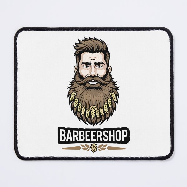 Item preview, Barbeershop Brutal Beard Tattoo Style Craft Beer Hops Design designed and sold by RareVisuals.