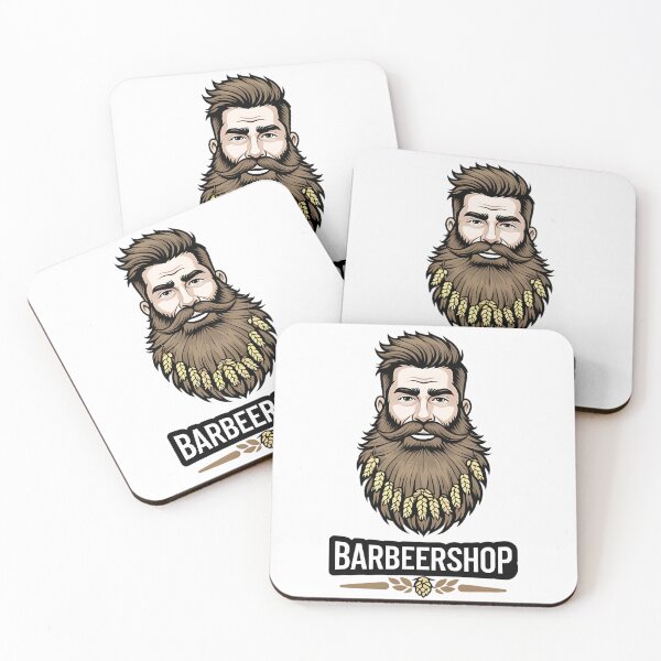 Item preview, Barbeershop Brutal Beard Tattoo Style Craft Beer Hops Design  designed and sold by RareVisuals.