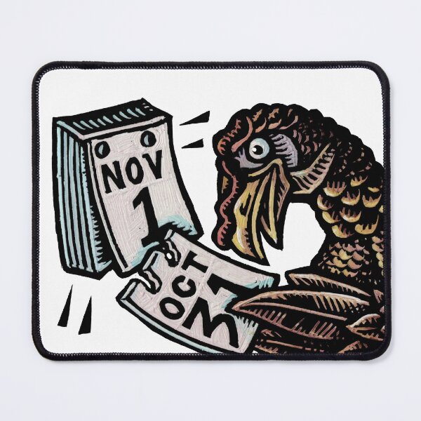 Item preview, Turkey removes calendar page and discovers it's almost thanksgiving designed and sold by LisaHaney.