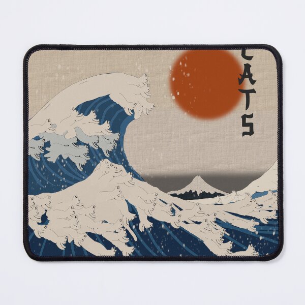 Item preview, The Great Wave of Cats off Kanagawa designed and sold by Zeroskillanimat.