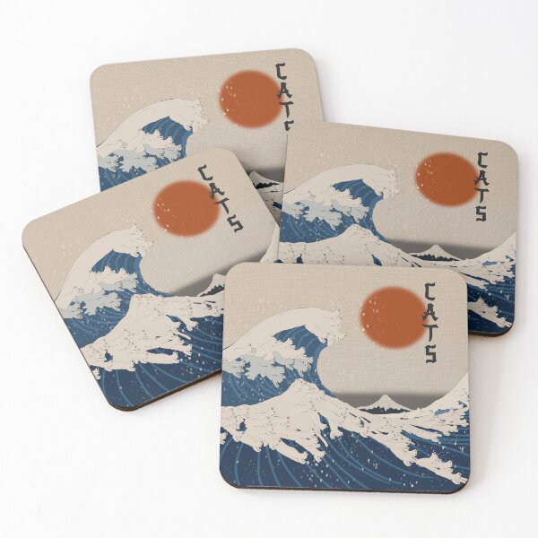 Item preview, The Great Wave of Cats off Kanagawa designed and sold by Zeroskillanimation.