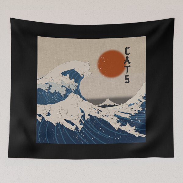 Item preview, The Great Wave of Cats off Kanagawa designed and sold by Zeroskillanimat.