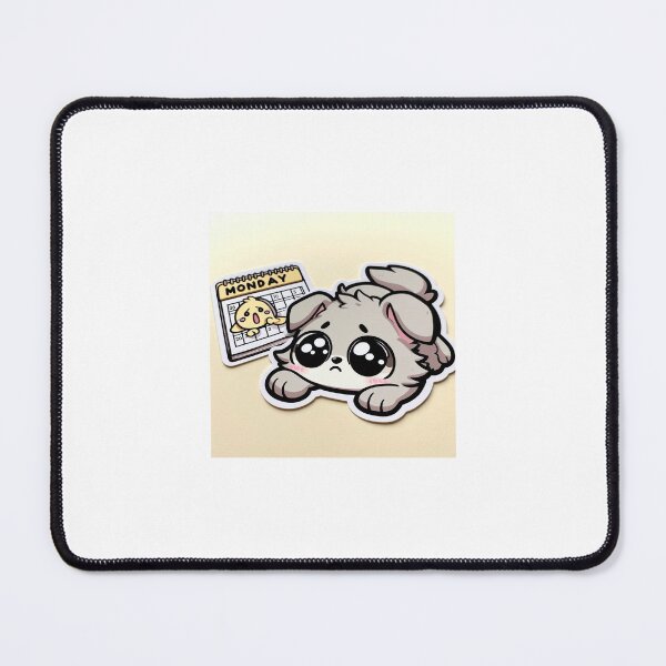 Item preview, Kawaii Sunday Scaries Dog Sticker designed and sold by PastelPawsArt.