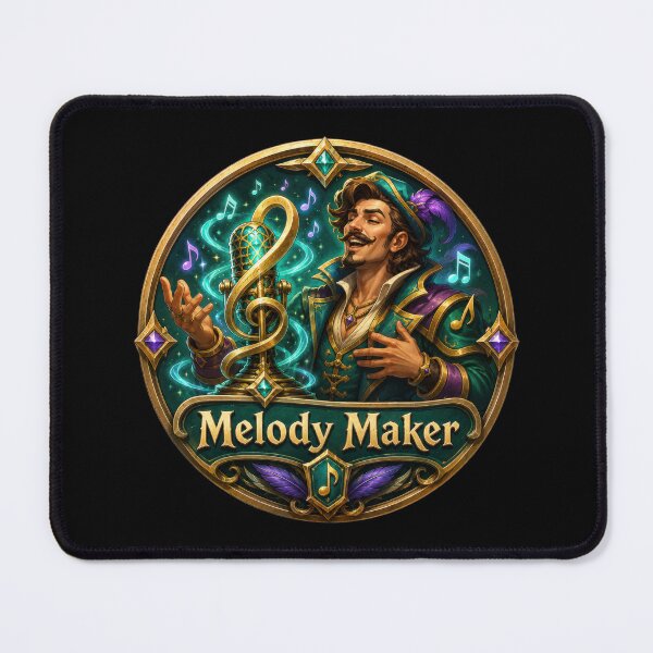 Item preview, Melody Maker Fantasy Bard Music Sticker designed and sold by Sketchlegacy.