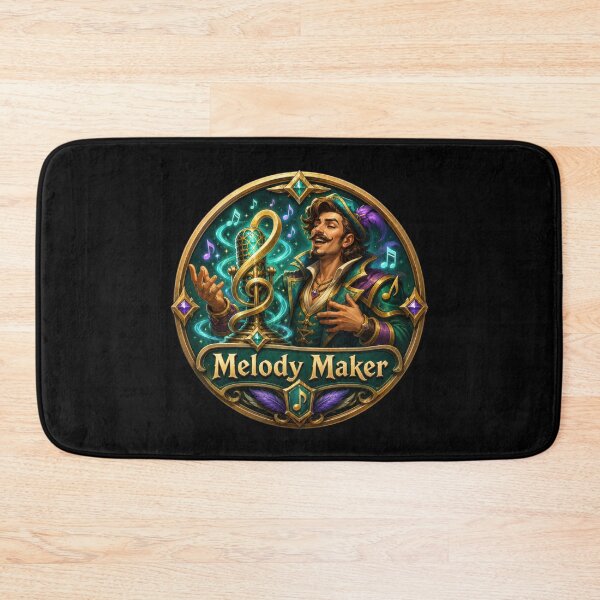 Item preview, Melody Maker Fantasy Bard Music Sticker  designed and sold by Sketchlegacy.