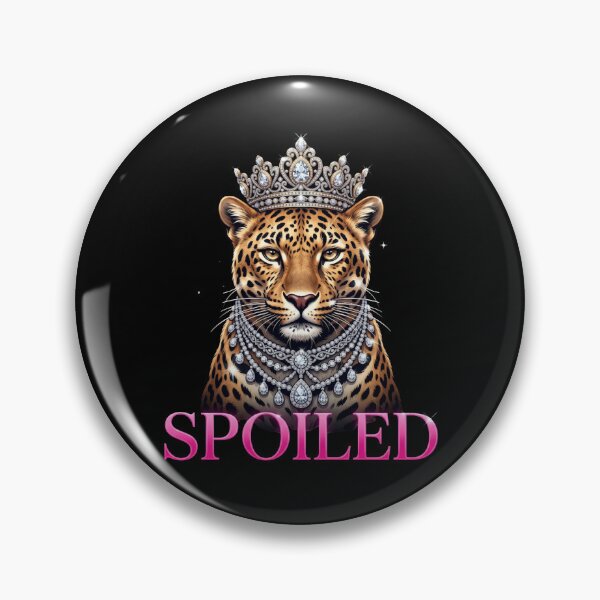 Item preview, Spoiled Leopard Crown Diamond Necklace Royal Animal Luxury Graphic Art designed and sold by Keingdesign.