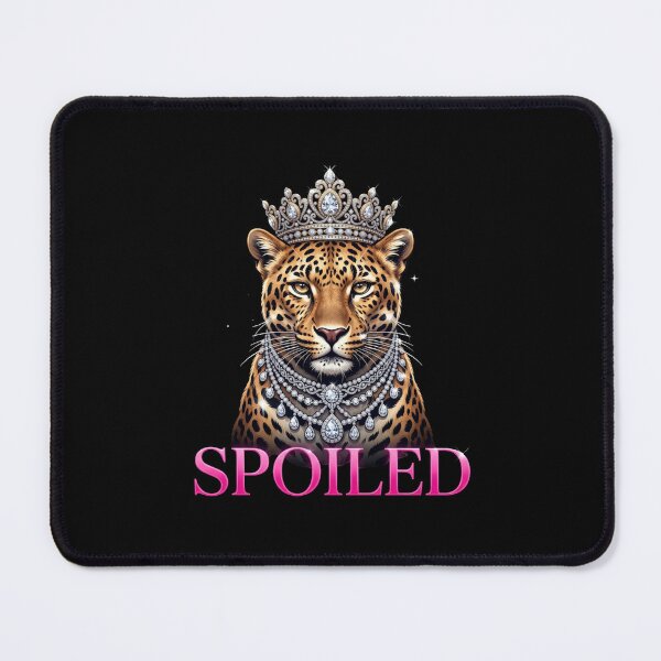 Item preview, Spoiled Leopard Crown Diamond Necklace Royal Animal Luxury Graphic Art designed and sold by Keingdesign.