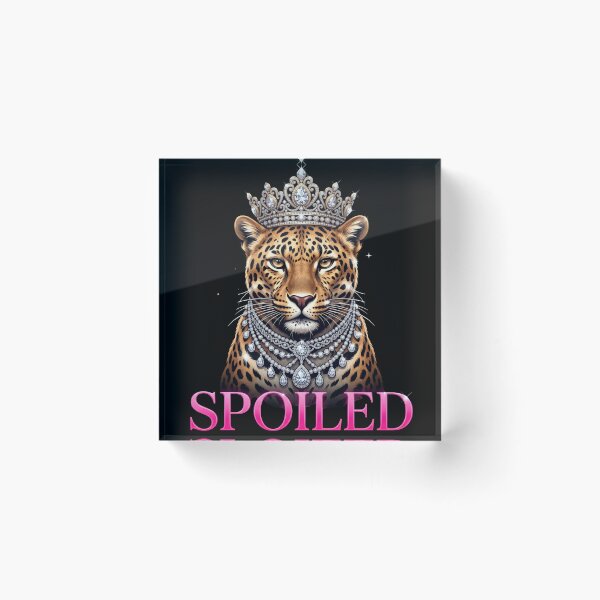 Item preview, Spoiled Leopard Crown Diamond Necklace Royal Animal Luxury Graphic Art designed and sold by Keingdesign.