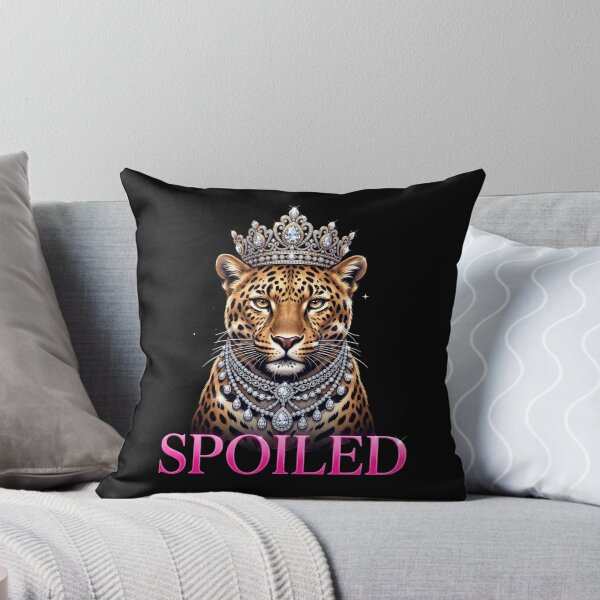 Item preview, Spoiled Leopard Crown Diamond Necklace Royal Animal Luxury Graphic Art designed and sold by Keingdesign.