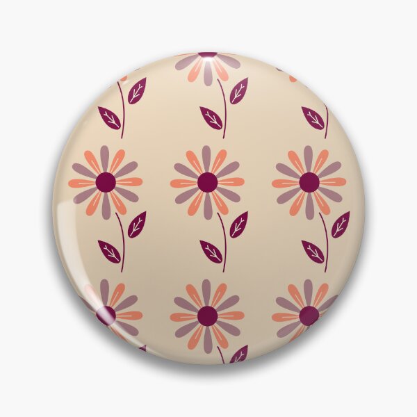 Item preview, Retro Daisy Floral Pattern | Coral Mauve Vintage Seamless  designed and sold by Dino-Lune.