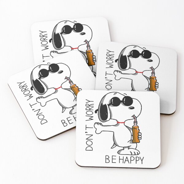Item preview, Don't worry, be happy snoopy designed and sold by Katyslittlestickershop.
