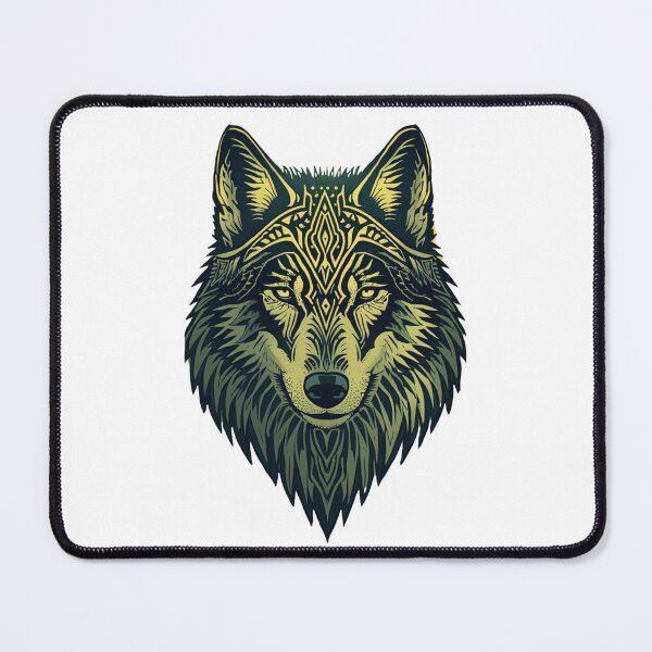 Item preview, Moonlit Blue Wolf Head designed and sold by aminomen.