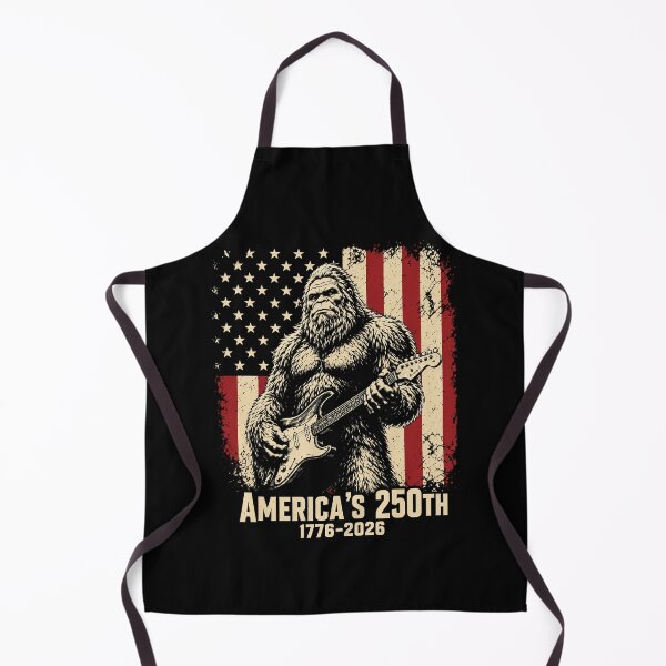 Item preview, Bigfoot Sasquatch Playing Guitar 250 Years American USA Flag designed and sold by sparkfavs.