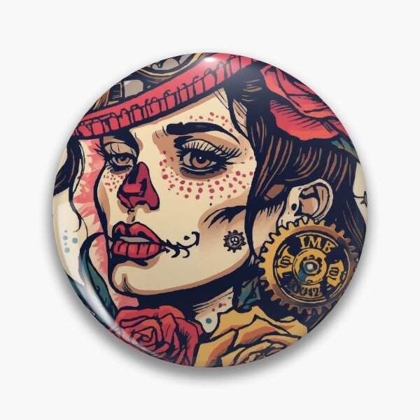 Item preview, Steampunk Female Tattoo designed and sold by AbstractAnom.