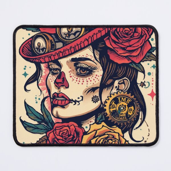 Item preview, Steampunk Female Tattoo designed and sold by AbstractAnom.