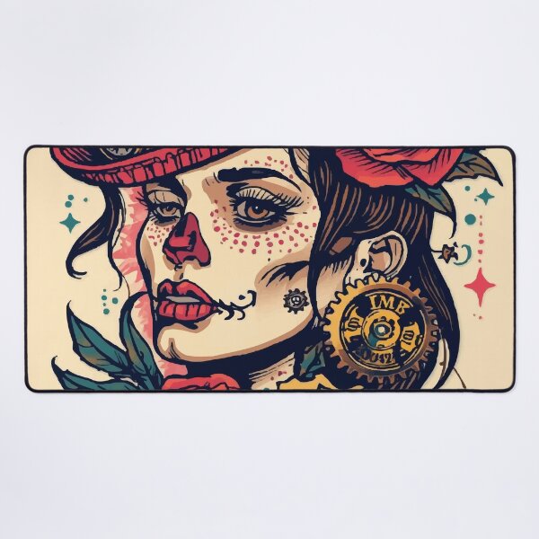 Item preview, Steampunk Female Tattoo designed and sold by AbstractAnom.