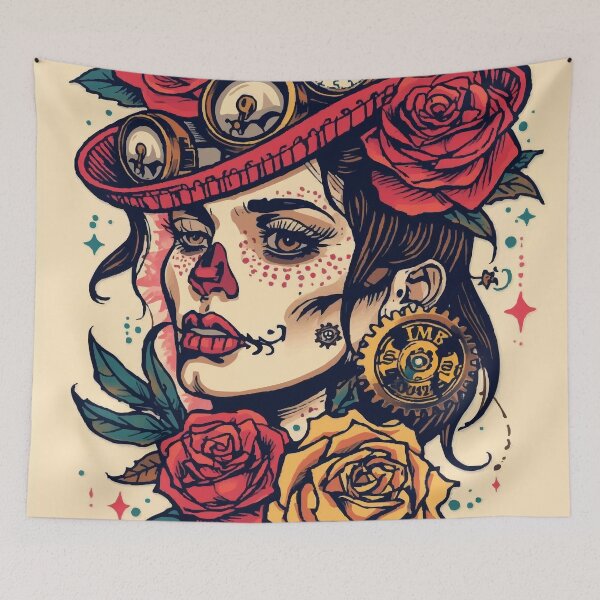 Item preview, Steampunk Female Tattoo designed and sold by AbstractAnom.