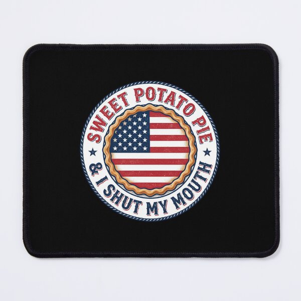Item preview, Sweet Potato Pie and I Shut My Mouth Patriotic Southern Retro Distressed Round Graphic designed and sold by Keingdesign.