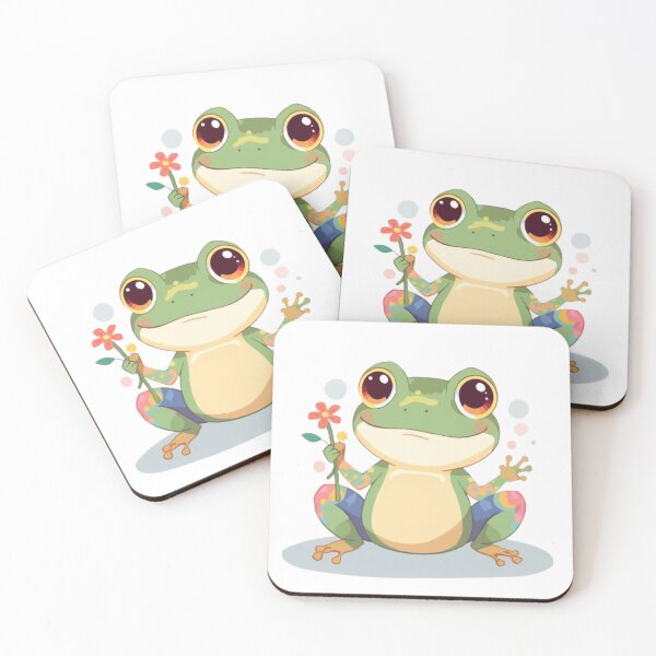 Item preview, Rainbow Frog Kawaii Sticker designed and sold by Stylestickers55.