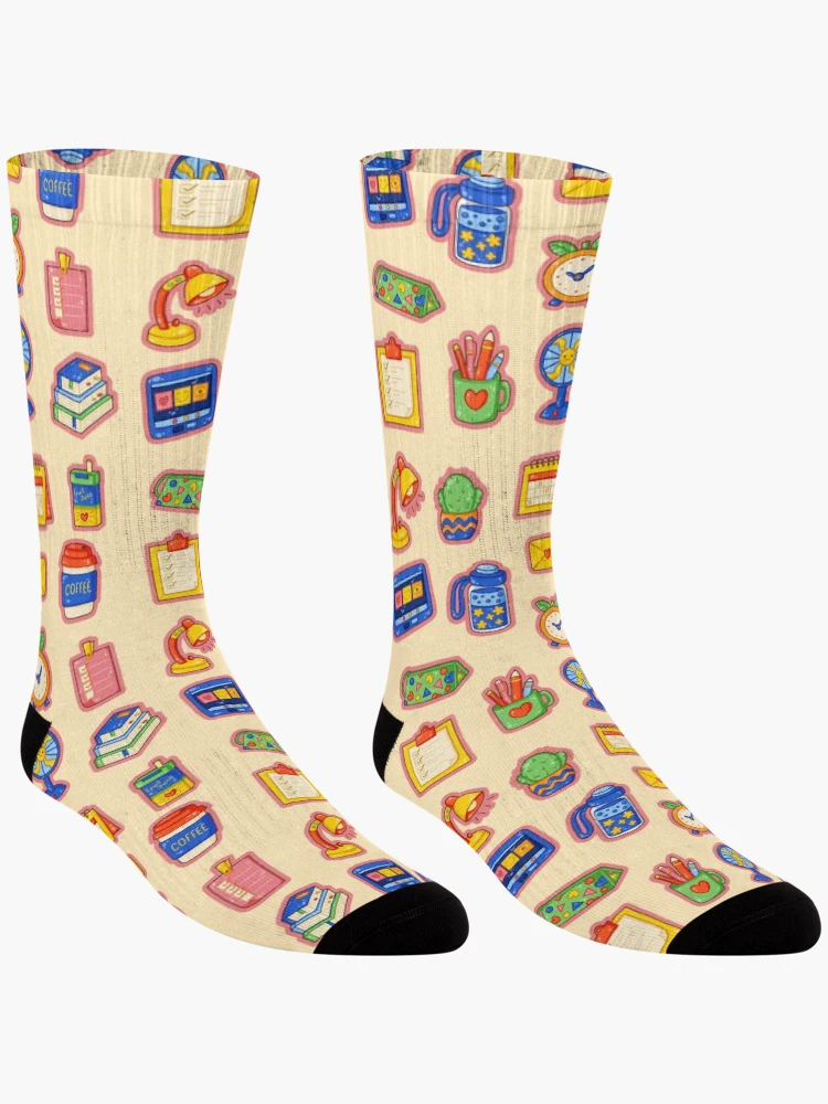 Thumbnail 3 of 5, Socks, Cute Study Essentials Sticker Pack designed and sold by TheRightNotes.