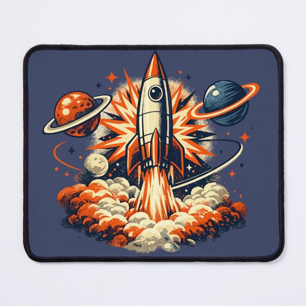 Item preview, Retro Space Age Rocket Ship Vintage Sci-Fi NASA Inspired Graphic designed and sold by MagicMakerPh.