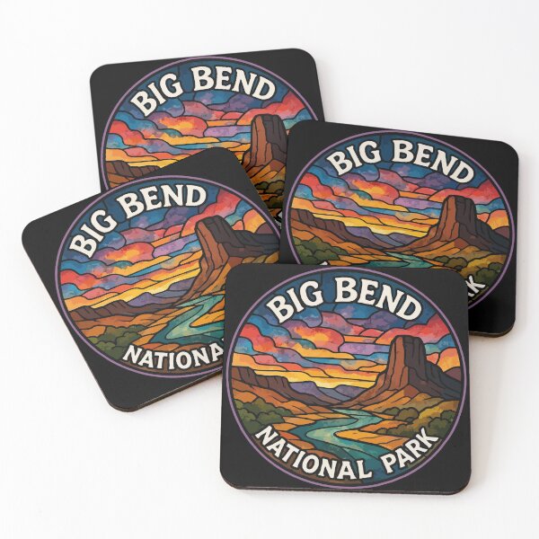 Item preview, Big Bend National Park Texas Stained Glass Travel designed and sold by TomFrontierArt.