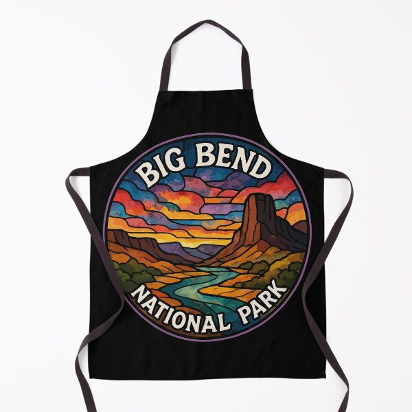 Item preview, Big Bend National Park Texas Stained Glass Travel designed and sold by TomFrontierArt.