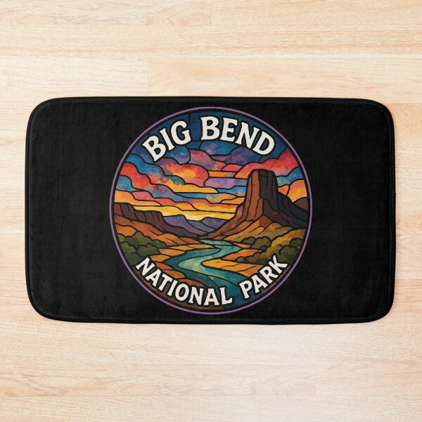 Item preview, Big Bend National Park Texas Stained Glass Travel designed and sold by TomFrontierArt.