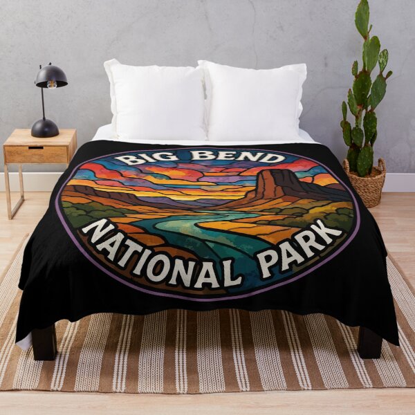 Item preview, Big Bend National Park Texas Stained Glass Travel designed and sold by TomFrontierArt.